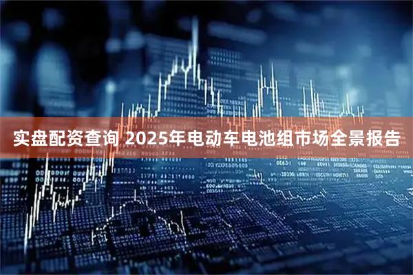实盘配资查询 2025年电动车电池组市场全景报告